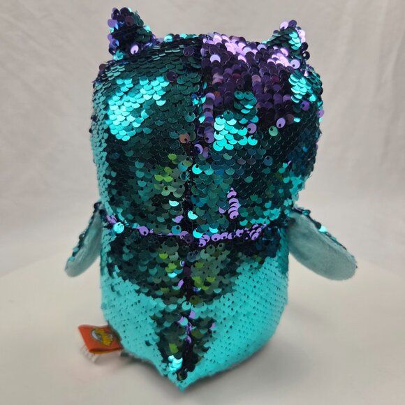 Adventure Planet Sequinimals Plush PENGUIN Blue Flip Sequin Stuffed Animal 8" - Picture 2 of 4